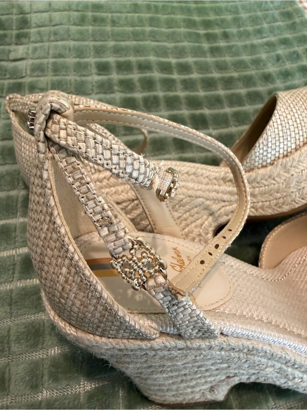 Sam Edelman Nati Platform Espadrille Wedges — Neutral Beige - Picture 6 of 7
